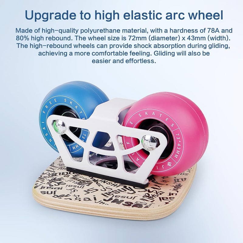 Sanxup FreeSkates Portable Roller Road Drift Skates Plate, with Maple Deck Anti-Slip, Board Split Skateboard with PU Wheels High-end Bearings - Image 5